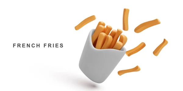 Realistische Pommes Frites — Stockvektor