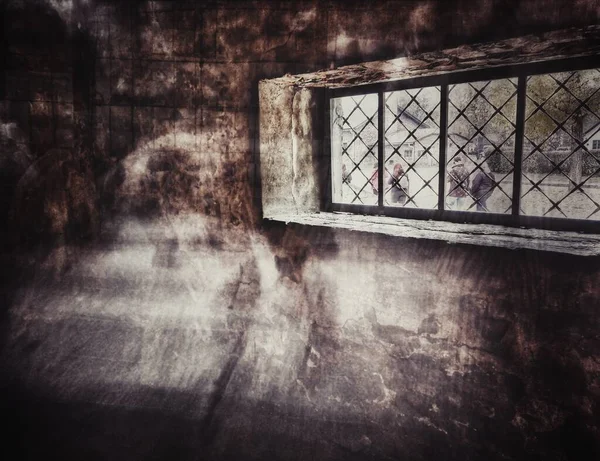 Fantasmas Prisioneros Torturados Del Campo Concentración Auschwitz Siluetas Ancianos Mujeres —  Fotos de Stock