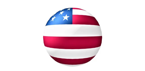 Sphere Flag United States America Illustration Has Widest Application Design — Stock Photo, Image