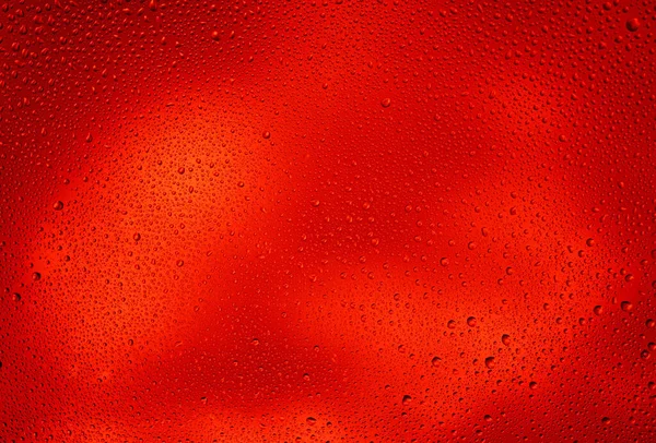 Fondo Rojo Brillante Con Gotas Agua Contraste — Foto de Stock