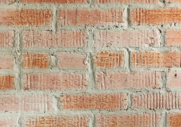 Background Wall Made Bleached Brick Rough Seams — Stock Photo, Image