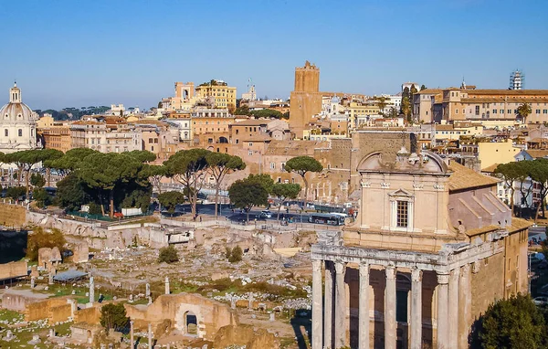 Rom Stadtbild Blick Auf Die Altstadt Aus Der Vogelperspektive — Stockfoto