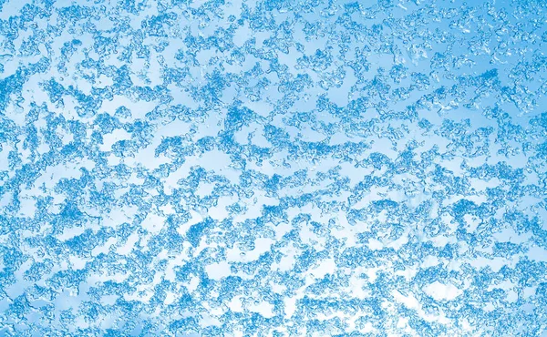 Abstract Witte Blauwe Achtergrond Met Sneeuw Kleven Aan Het Glas — Stockfoto