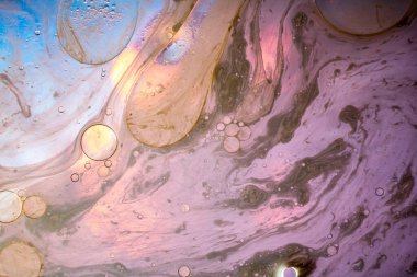 Kabarcıklarla soyut çok renkli arkaplan bulanıklaştırıldı.