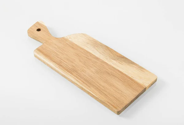 Bambus Küche Holzschneidebrett Isoliert Auf Weißem Hintergrund — Stockfoto
