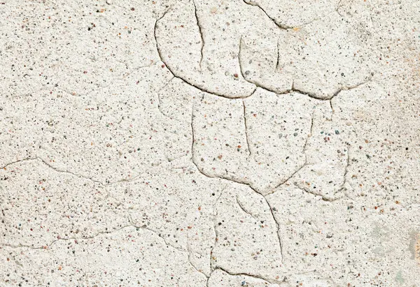 Alte Mauer Mit Zementputz Mit Tiefen Rissen Überzogen — Stockfoto