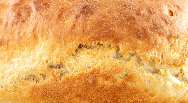 Crispy Baked Crust Ukrainian White Bread Close — Stock Photo, Image