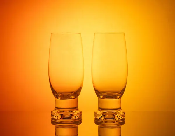 Captivating Vibrant Display Variety Glassware Including Glasses Bottles Beautifully Illuminated — Stock Photo, Image