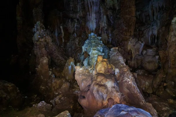 Splendor Nature Bizarre Forms Stalactites Stalagmites Salamander Cave Northern Israel — Stock Photo, Image