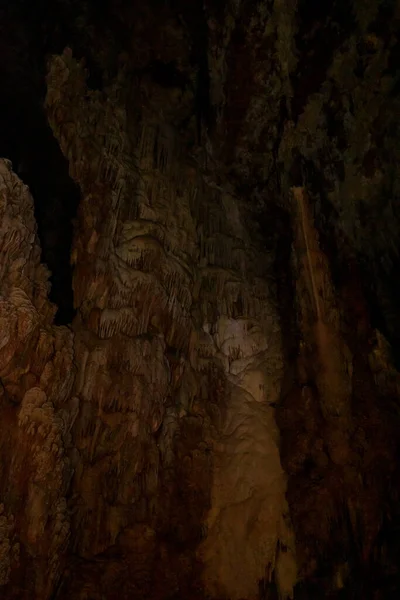 Splendeur Nature Formes Étranges Stalactites Stalagmites Dans Grotte Salamandre Dans — Photo