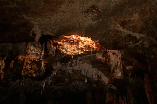 Agujero Techo Cueva Entrada Cueva Salamandra Norte Israel —  Fotos de Stock