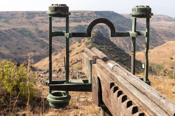 Tiberias Israel October 2022 Throwing Scorpion Replica Site Gamla Nature — стокове фото