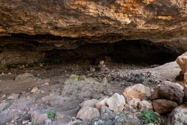 The cave where the primitive people lived in Tel Yodfat National park, in northern Israel