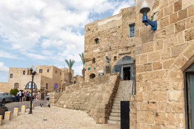 Tel Aviv-Yafo, İsrail, 01 Kasım 2022: İsrail 'in Yafo kentindeki eski Yafo kentindeki eski inşaat binaları