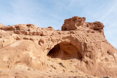 İsrail 'in güneyindeki Eilat kenti yakınlarındaki milli parktaki muhteşem manzara Timna