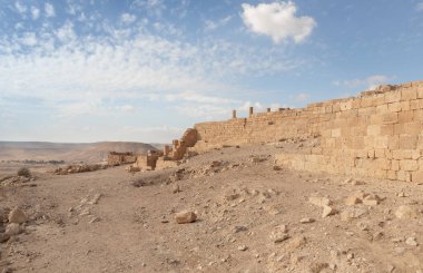 The ruins of the central city - fortress of the Nabateans - Avdat, between Petra and the port of Gaza on the trade route called the Incense Road, in southern Israel