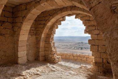 The ruins of the central city - fortress of the Nabateans - Avdat, between Petra and the port of Gaza on the trade route called the Incense Road, in southern Israel