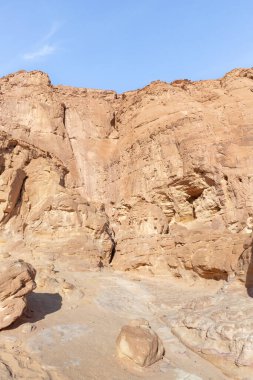 İsrail 'in güneyindeki Eilat kenti yakınlarındaki milli parktaki muhteşem manzara Timna