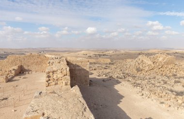 The ruins of the central city - fortress of the Nabateans - Avdat, between Petra and the port of Gaza on the trade route called the Incense Road, in southern Israel