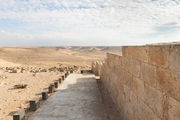 stock image Remains of a Roman villa in ruins of the central city - fortress of the Nabateans - Avdat, between Petra and the port of Gaza on the trade route called the Incense Road, in southern Israel