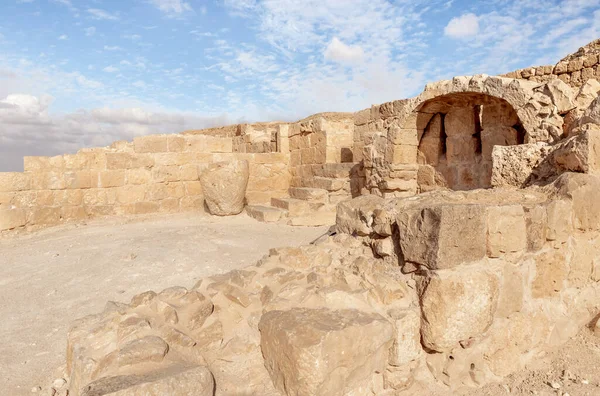 Ruins Central City Fortress Nabateans Avdat Petra Port Gaza Trade — Zdjęcie stockowe
