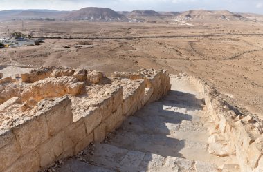 The ruins of the central city - fortress of the Nabateans - Avdat, between Petra and the port of Gaza on the trade route called the Incense Road, in southern Israel