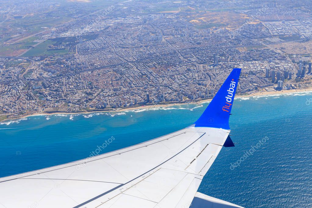 Tel AvivYafo, Israel, 16 de marzo de 2023 Vista desde la ventana de