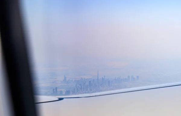 Dubai United Arab Emirates March 2023 View Window Flydubai Plane — Stock Photo, Image
