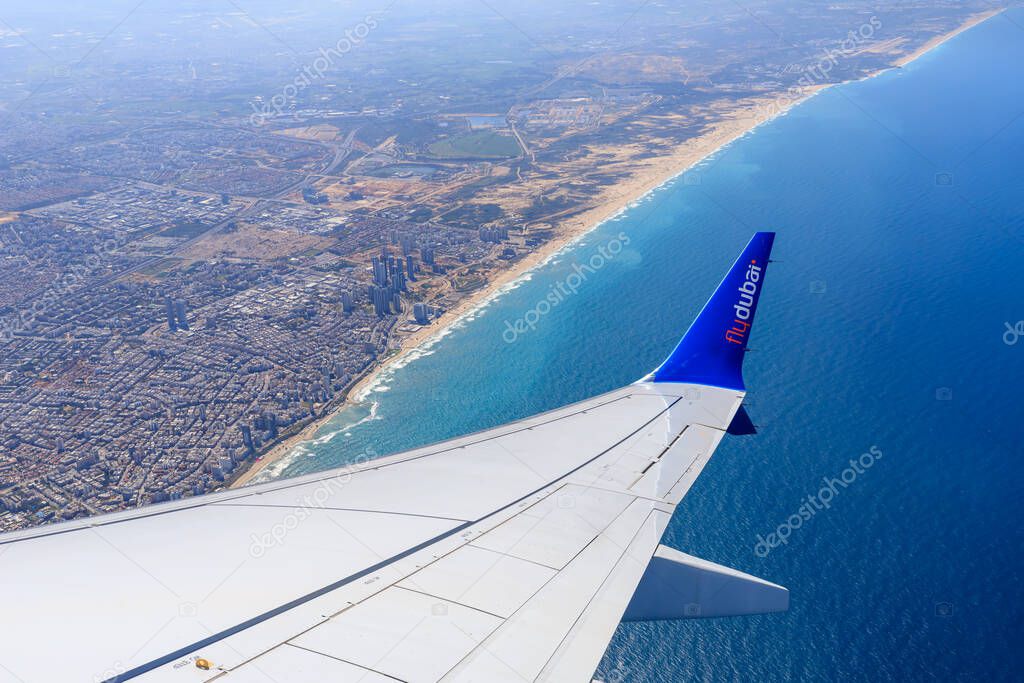 Tel AvivYafo, Israel, 16 de marzo de 2023 Vista desde la ventana de
