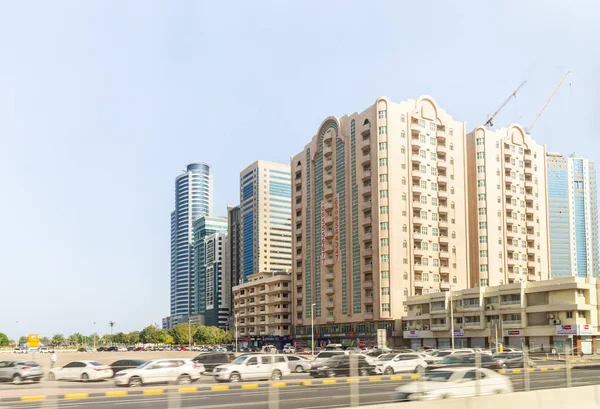 Sharjah Émirats Arabes Unis Mars 2023 Vue Fenêtre Bus Touristique — Photo