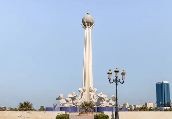 Sharjah Єднані Арабські Емірати Березня 2023 Пам Ятник Аль Іттіхаду — стокове фото