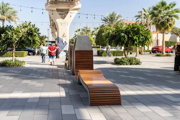 stock image Dubai, United Arab Emirates, March 18, 2023 : The architecture on the Pointe - Waterfront complex of upscale shops, restaurants and entertainment of the Palm Jumeirah island in Dubai city, United Arab Emirates