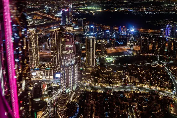 Dubai Emirados Árabes Unidos Março 2023 Vista Noturna Deck Observação — Fotografia de Stock