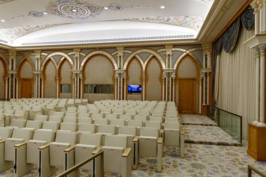 Abu Dabi, Birleşik Arap Emirlikleri, 19 Mart 2023: Birleşik Arap Emirlikleri, Abu Dabi şehrinde bulunan Qasr Al Watan başkanlık sarayında toplantı odası