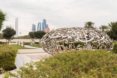 Abu Dabi, Birleşik Arap Emirlikleri, 19 Mart 2023: Birleşik Arap Emirlikleri, Abu Dabi şehrindeki başkanlık sarayına bitişik süs bahçesi