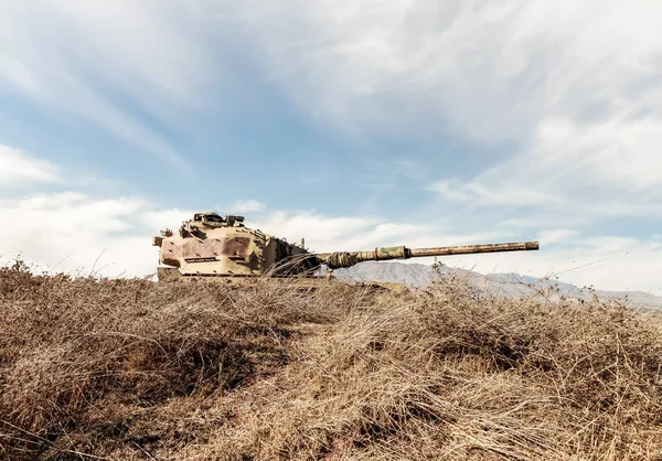 Izraelský Tank Věží Obrácenou Sýrii Zničený Během Yom Kippur Války Royalty Free Stock Fotografie