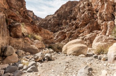 Vadi El Ghuwayr ya da An Nakhil ve Ürdün 'deki Amman yakınlarındaki Vadi Al Dathneh' in turizm rotasının ortasında büyük bir taş var.