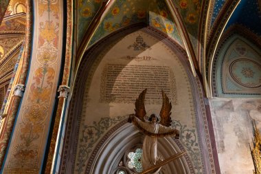 Prag, Çek Cumhuriyeti, 11 Mayıs 2024: Çek Cumhuriyeti 'nin Vysehrad ilçesinde Aziz Peter ve Paul Bazilikası' nın İçişleri Bakanlığı