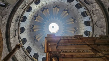 Kudüs, İsrail, 5 Ocak 2025: İsrail 'in Eski Kudüs kentindeki Kutsal Mezar Kilisesi' nin Başyapıtı Üzerine Kubbe