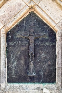 Ialysos, Yunanistan, 3 Temmuz 2011: Yunanistan 'ın Rodos adasındaki Filerimos Manastırı' ndaki İstasyonlarda bronz bas ferahlığı