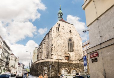 Prag, Çek Cumhuriyeti, 15 Mayıs 2024: Çek Cumhuriyeti 'nin Prag kentindeki Zderaz' da Aziz Wenceslas Kilisesi