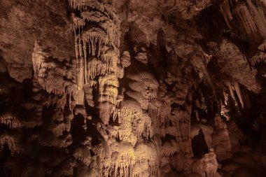 Unique natural beauty of Sorek stalactites cave in Judean Mountains near the Beit Shemesh in the Israel