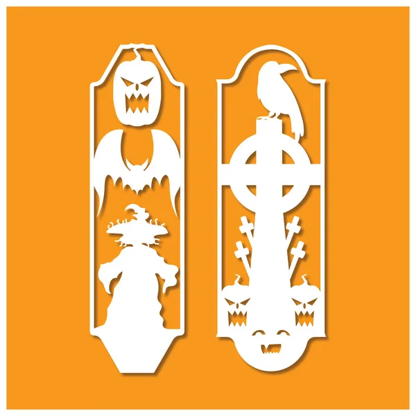 Lazer kesme paneli cadılar bayramı yer imi tasarımı ile ayarlandı,