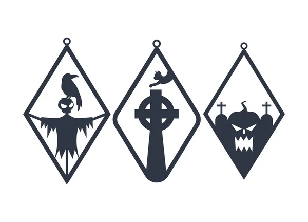 Cadılar Bayramı Küpeleri Mücevher Lazeri Kesimi