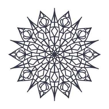 Lazer kesimi Wedding Mandala şablonu,