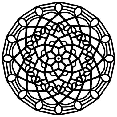 Lazer kesimi Wedding Mandala şablonu,