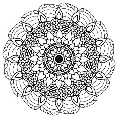 Lazer kesimi Wedding Mandala şablonu,