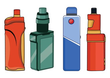 Vape sigara dükkânı vektör elementi,