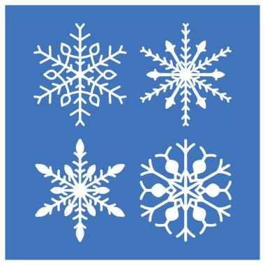 Lazer kesimi Noel kar taneleri vektörü seti