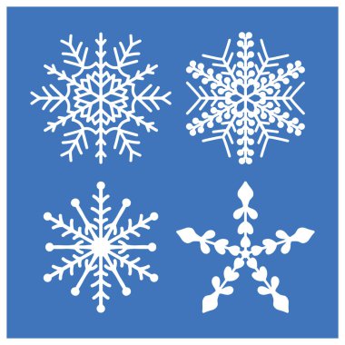 Lazer kesimi Noel kar taneleri vektörü seti